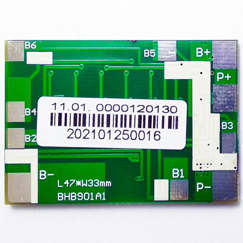 4s-7s 7A PCM BMS for 24V 25.2V 25.9V Li-ion/Lithium/ Li-Polymer 21V 22.4V LiFePO4 Battery Pack Size L47*W33*T4mm (PCM-Li07S8-102)