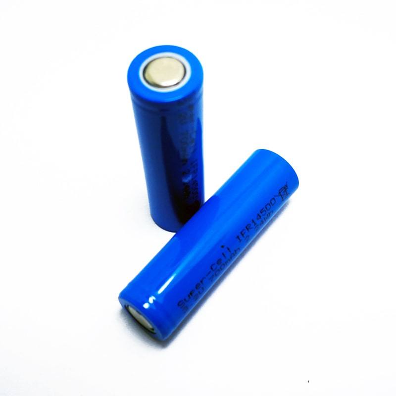 Flat Top 3V 3.2V AA Size Ifr14500 700mAh Cylindrical Rechargeable LiFePO4 Cell