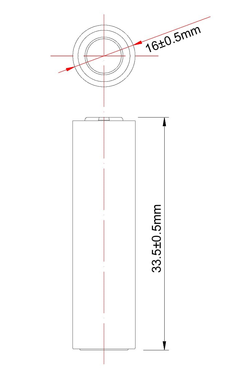CR123A Outside Drawing