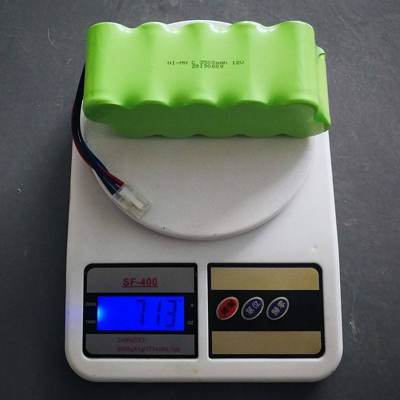 12V 3500mAh Size C Ni-MH Rechargeable Battery Pack with Connector and Wire