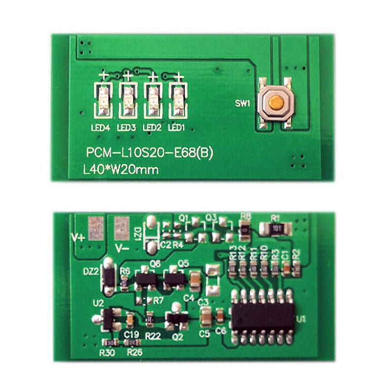 10s 15A PCM BMS for 36V 37V Li-ion/Lithium/ Li-Polymer 30V 32V LiFePO4 Battery Pack Size L92*W64*T10mm (PCM-L10S20-E68)