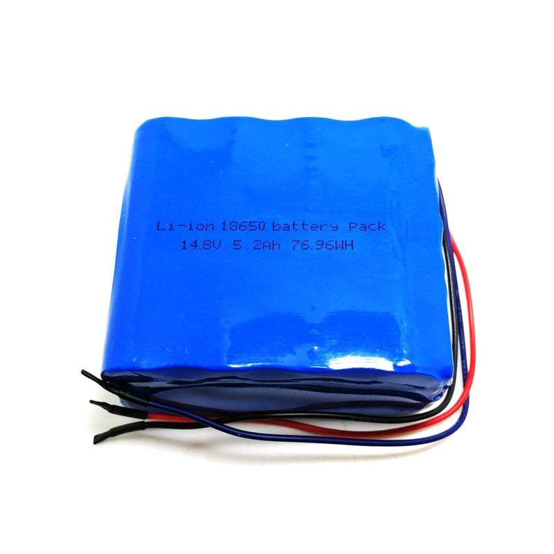 4s2p 14.4V 14.8V 18650 5200mAh Rechargeable Lithium Ion Battery Pack with 10K Ntc