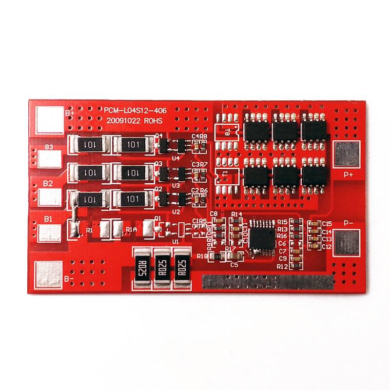 3s~4s 10A PCM BMS for 14.4V 14.8V Li-ion/Lithium/ Li-Polymer 12V 12.8V LiFePO4 Battery Pack Size L70*W40*T4mm (PCM-L04S12-406)