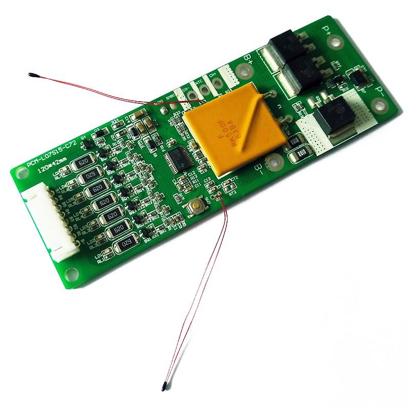 7s C: 5A D: 15A PCM BMS for 24V 25.2V 25.9V Li-ion/Lithium/ Li-Polymer 21V 22.4V LiFePO4 Battery Pack with Smbus and Ntc (PCM-L07S15-C72)