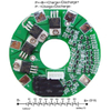 10s 15A Circular Circuit Board for 36V 37V Li-ion/Lithium/ Li-Polymer 30V 32V LiFePO4 Battery Pack Size L84.7*W81.4*T7mm (PCL10S15-414)