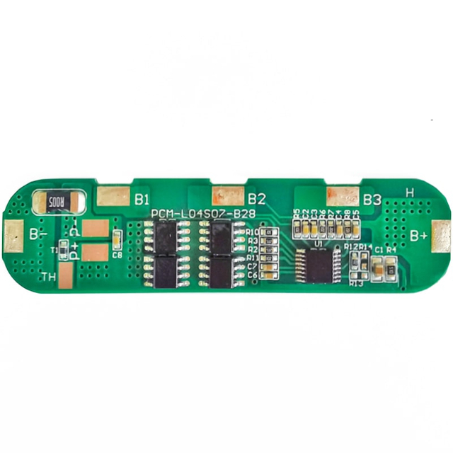 4s 7A PCM BMS for 14.4V 14.8V Li-ion/Lithium/Li-Polymer 12V 12.8V LiFePO4 Battery Pack Size L70*W17*T3mm (PCM-L04S07-B28)