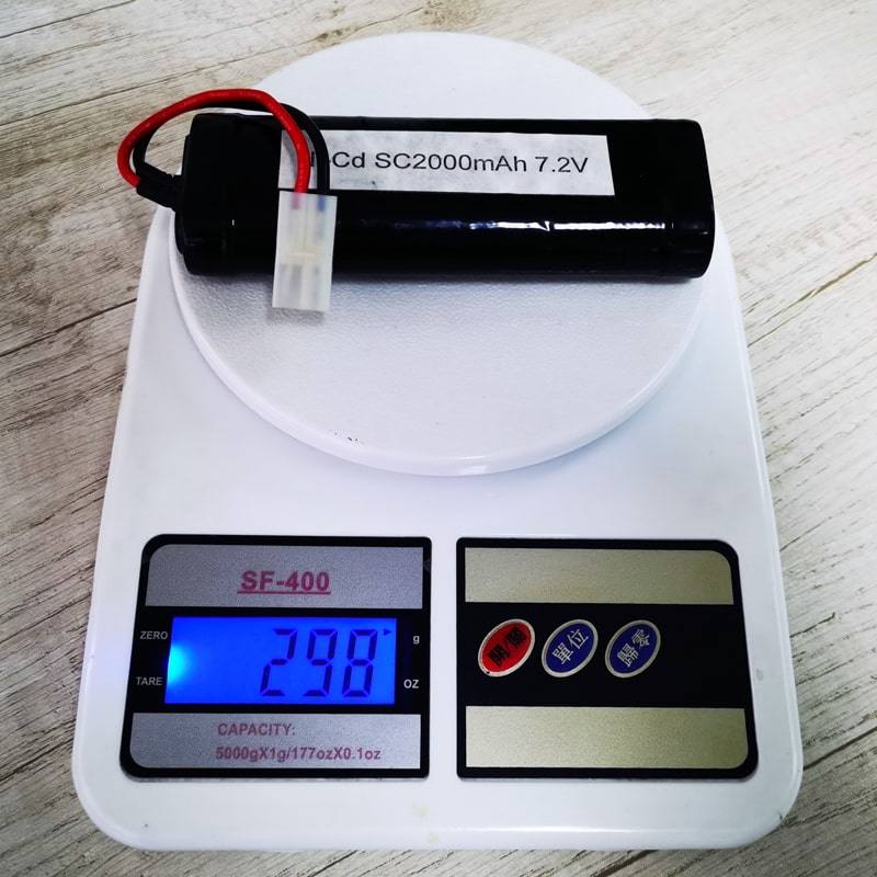 7.2V 2200mAh High Discharge Rate 10c Sc Ni-CD Rechargeable Battery Pack with Connector and Wire