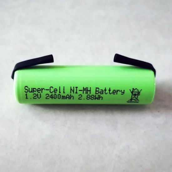 1.2V AA NiMH Rechargeable Battery with Soldering Lugs (2400mAh)