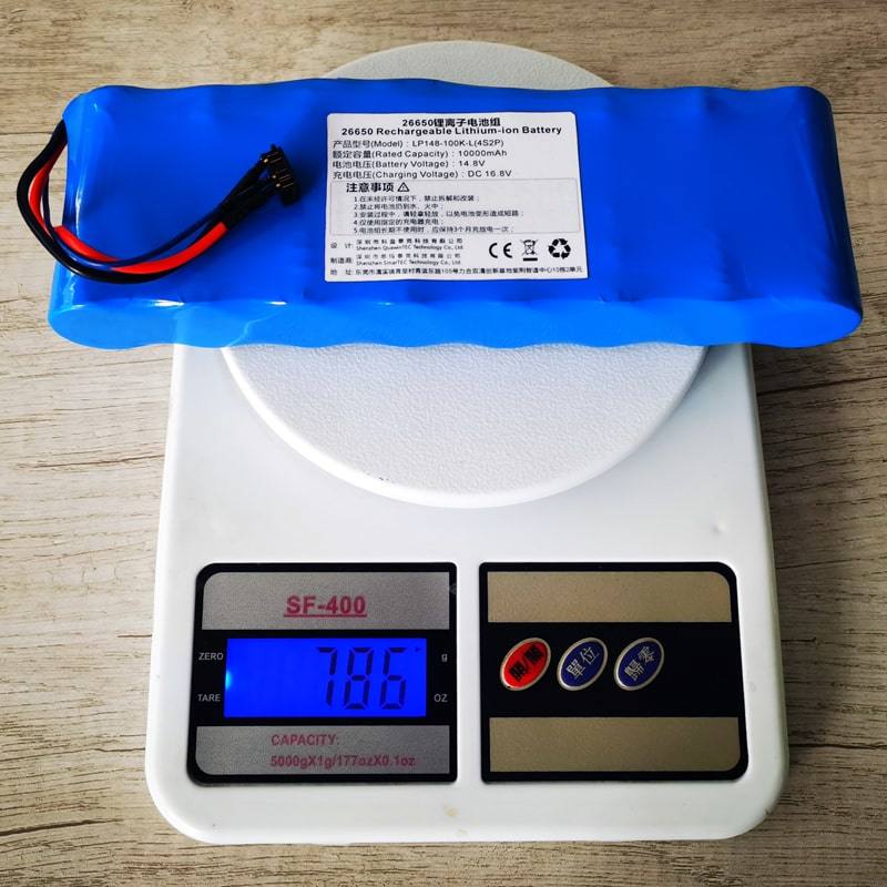 4s2p 14.4V 14.8V 26650 10000mAh 10ah Rechargeable Lithium Ion Battery Pack with PCM and Connectors