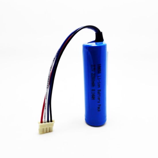 3.6V 3.7V 18650 2200mAh rechargeable lithium ion battery pack with NTC output wire
