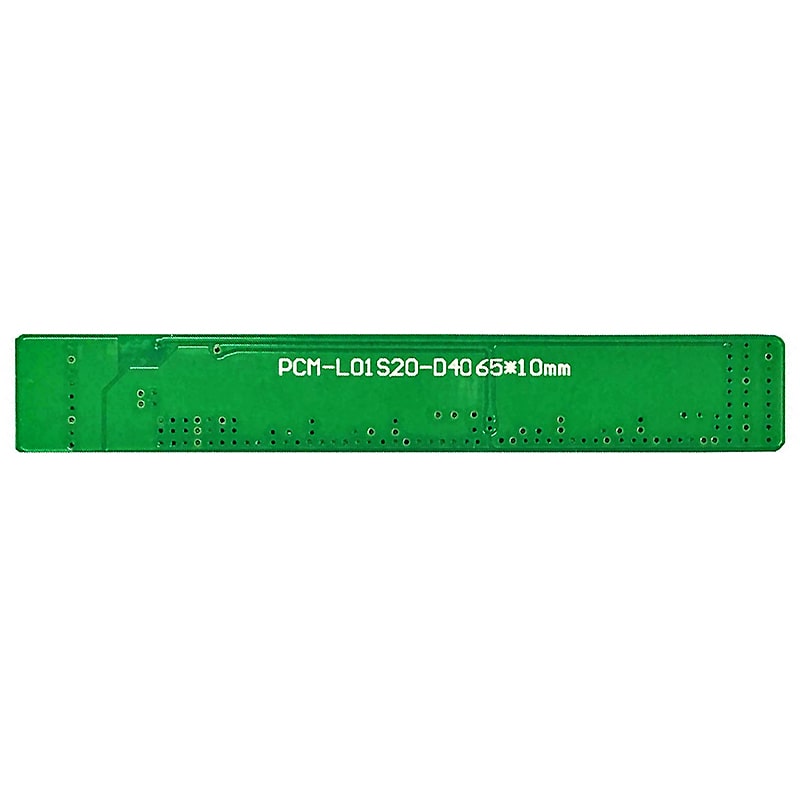 1s 20a BMS for 3.6V 3.7V 26650 18650 Li-ion/Lithium/Li-Polymer 3V 3.2V LiFePO4 Battery Pack Size L60*W10*T3mm (PCM-L01S20-D40)