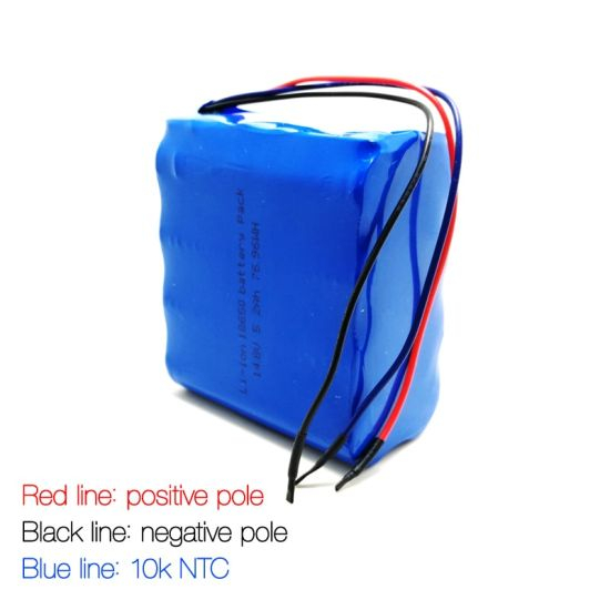 4S2P 12V 14.4V 14.8V 18650 5200mAh rechargeable lithium ion battery pack with 10K NTC
