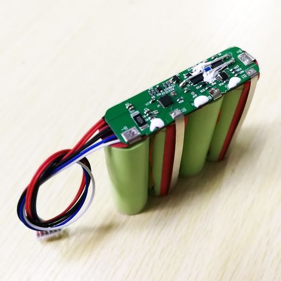 4S1P 12V 14.4V 14.8V 18650 3400mAh rechargeable lithium ion battery pack with SMBUS communication protocol