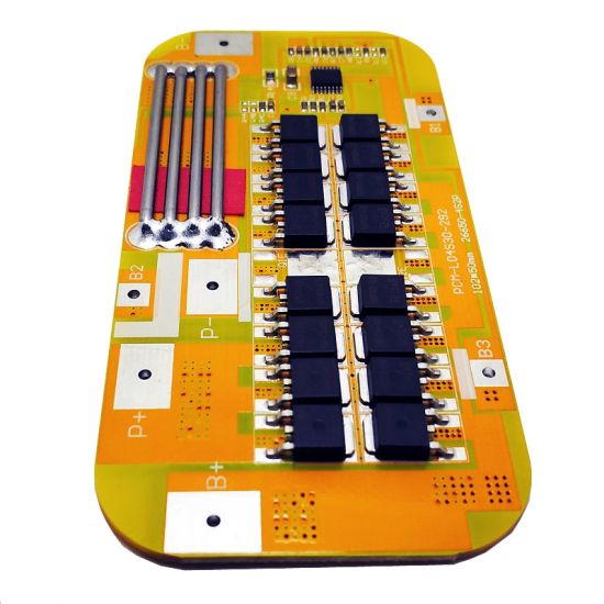 4s 30A PCM BMS for 14.4V 14.8V Li-ion/Lithium/ Li-Polymer 12V 12.8V LiFePO4 Battery Pack Size L102*W50*T6mm (PCM-L04S30-292)