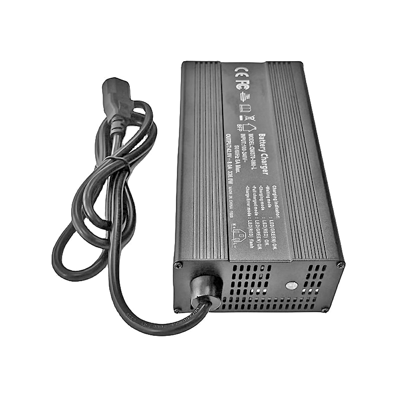 360W Battery Chargers 42V 43.2V 43.8V 6a 7a 8a LiFePO4 Charger 12S 36V 38.4V Electric Scooters Electric Motorcycle Battery Pack