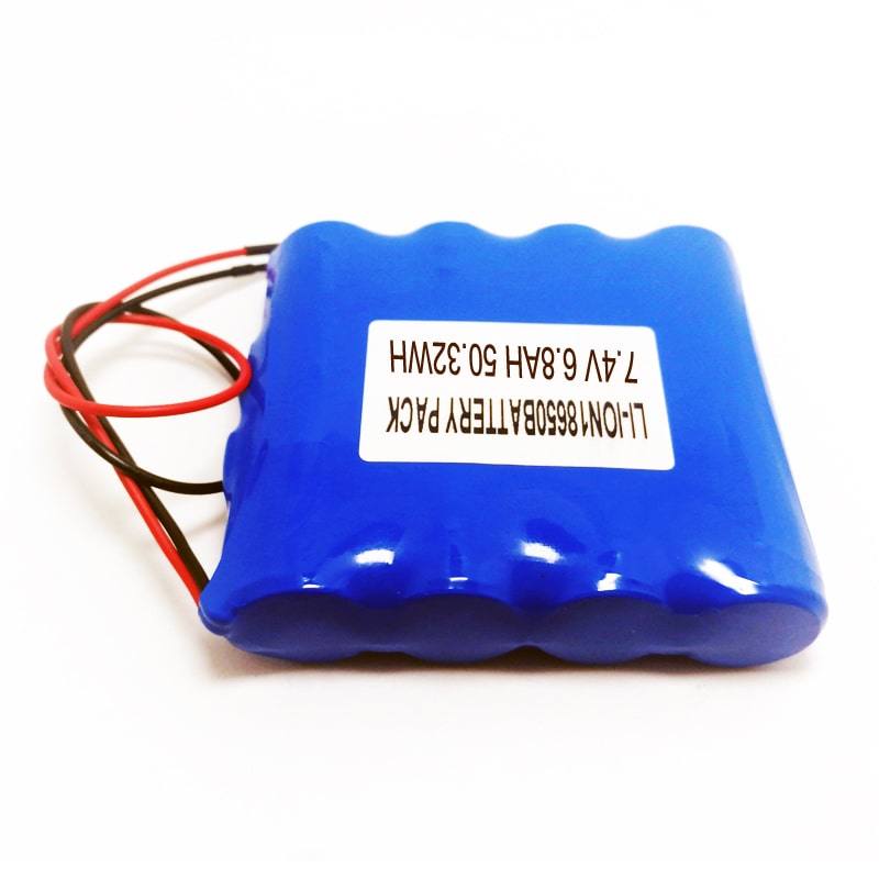 7.2V 7.4V 2s2p 18650 6800mAh Rechargeable Lithium Ion Battery Pack with PCM and Connector