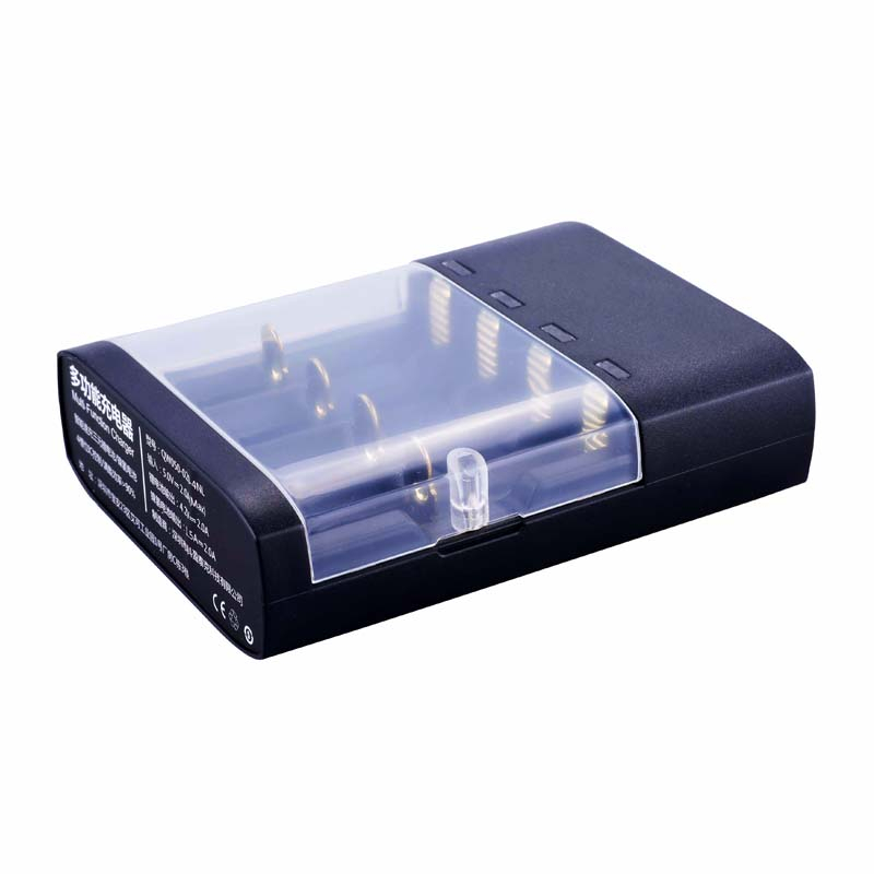 Factory Supply 4 Slot Plug 3V 3.2V LiFePO4 Rechargeable Battery smart Charger(QW050-020-4F)