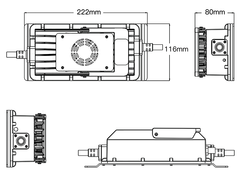1100W IP67 Drawings